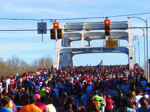 March on Edmund Pettus Bridge in Selma